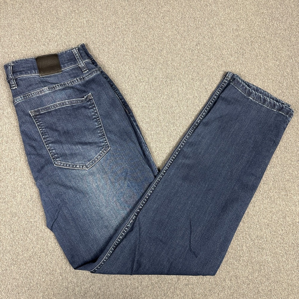 Mugsy Clutch Jeans Men's 32x32 Slim Straight Stretch Dark Wash Blue Denim